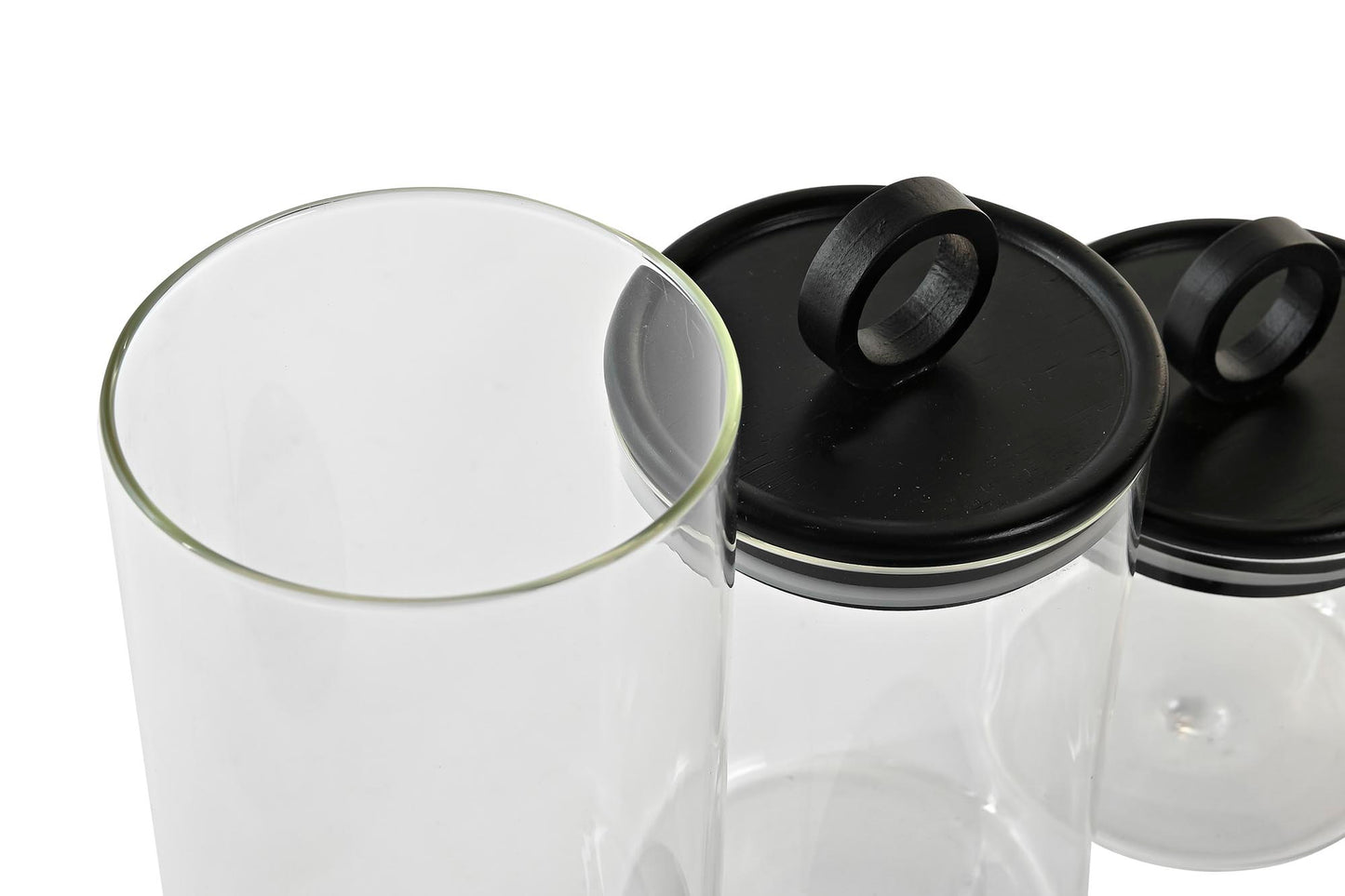 Set de 3 pots en verre