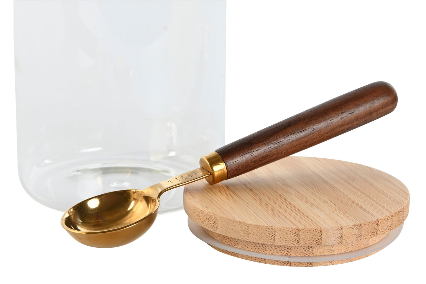 Pot Bambou et cuillère doré