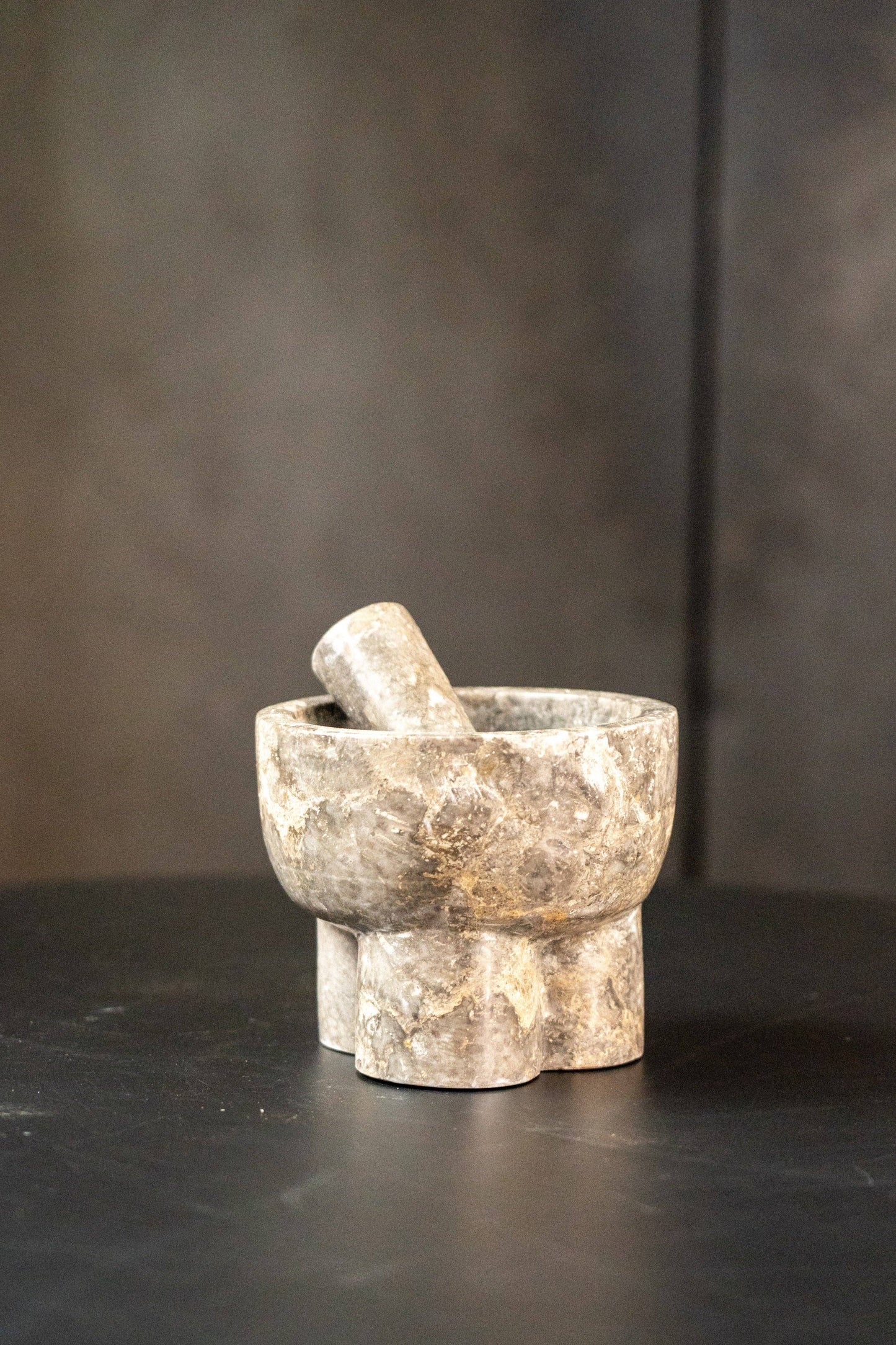 Pilon et mortier en marbre GRIS